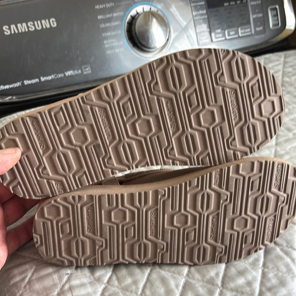 Skechers Tan Suede Sandals with Studded Design - Picture 2 of 3